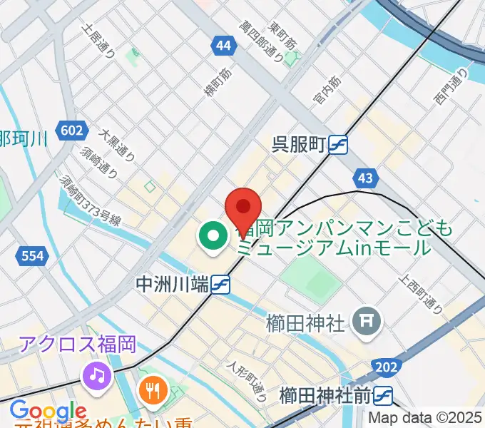 博多座の地図