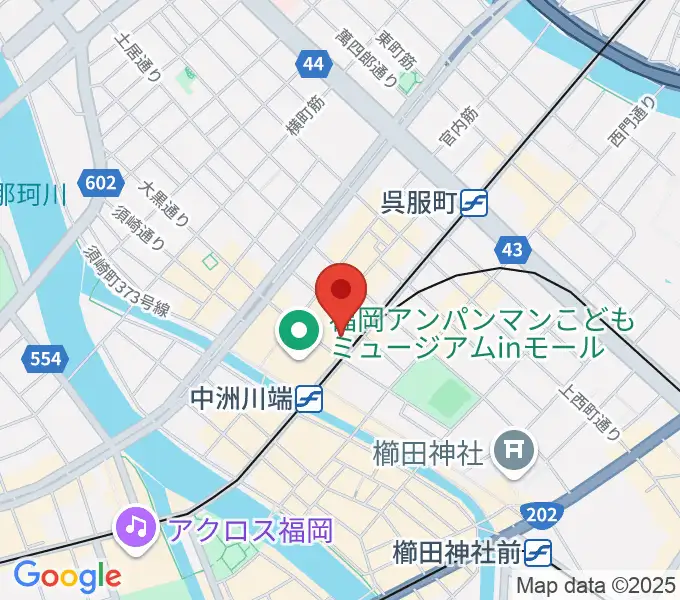 博多座の地図