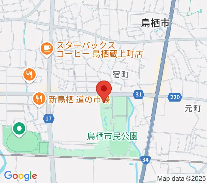 鳥栖市民文化会館の地図