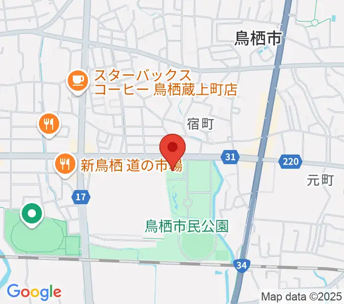 鳥栖市民文化会館の地図