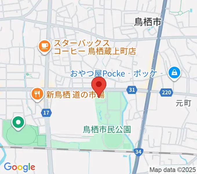 鳥栖市民文化会館の地図
