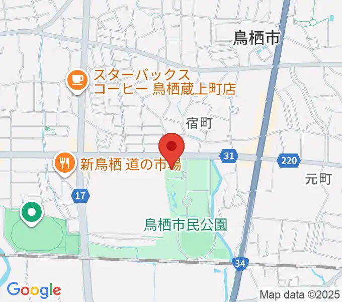 鳥栖市民文化会館の地図