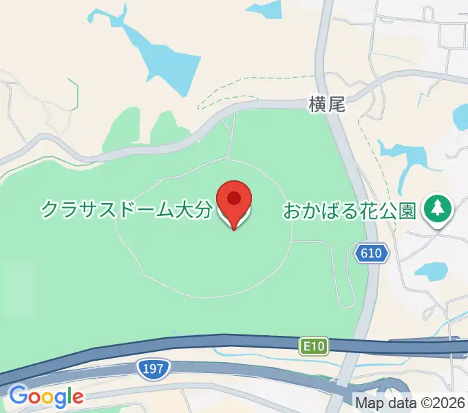 クラサスドーム大分の地図