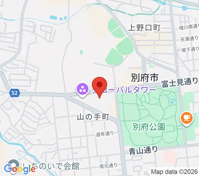 別府ビーコンプラザ・フィルハーモニアホールの地図