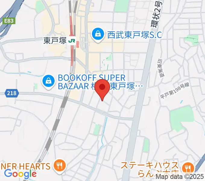 西本ギター教室の地図