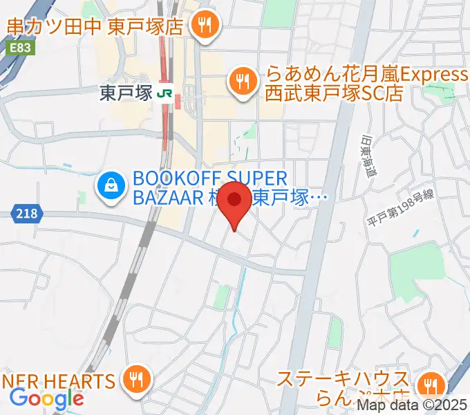 西本ギター教室の地図
