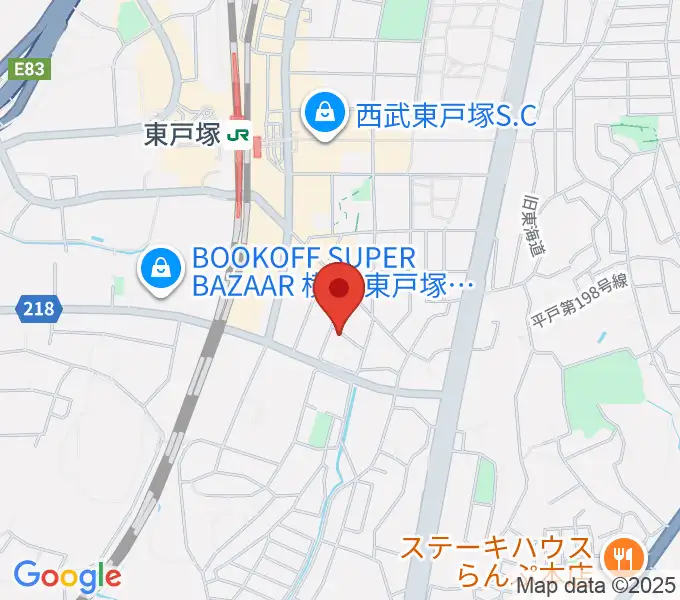 西本ギター教室の地図
