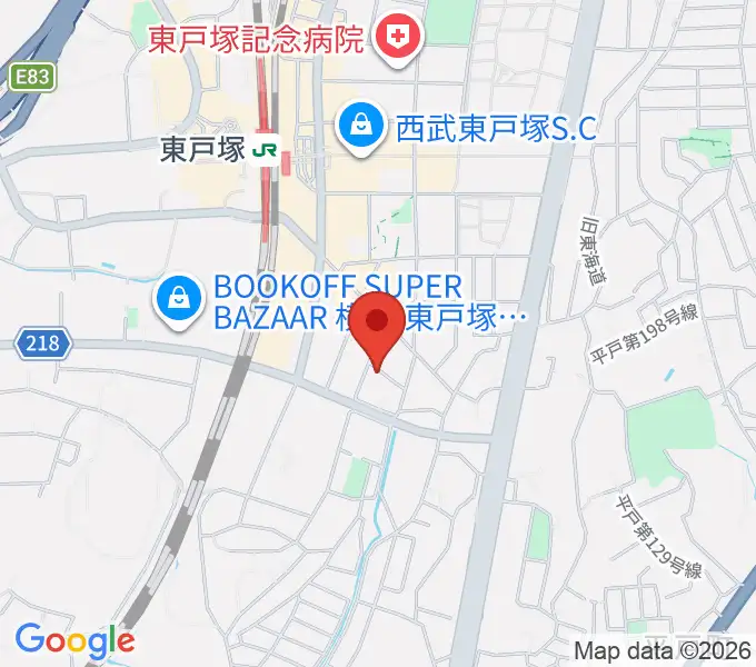 西本ギター教室の地図