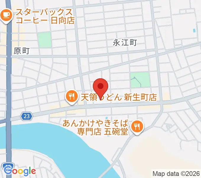 上ノ山クラシックギター教室の地図