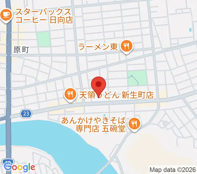上ノ山クラシックギター教室の地図