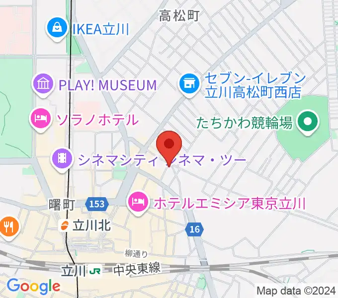 立川バー・ペンタトニックの地図