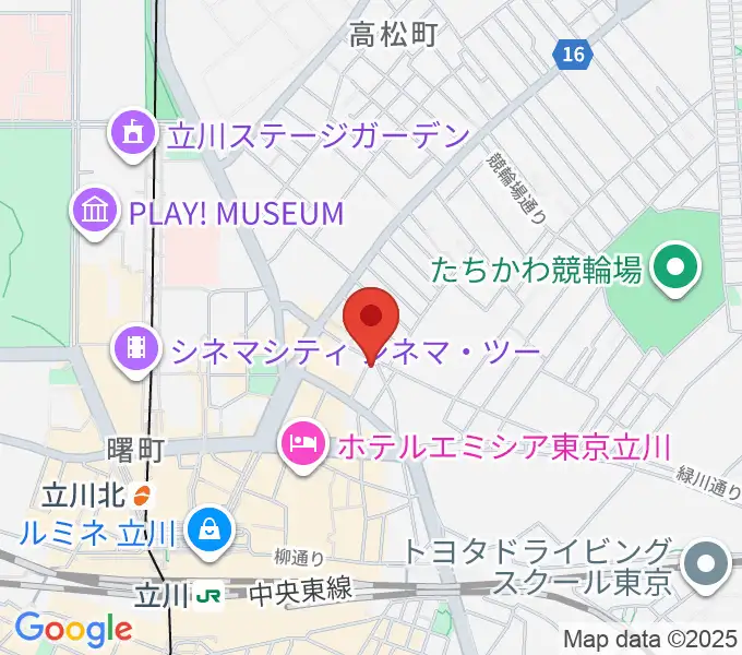 立川バー・ペンタトニックの地図