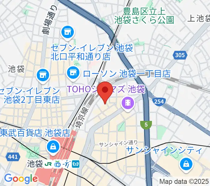 池袋CYBERの地図