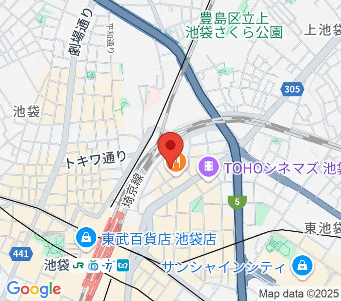 池袋CYBERの地図