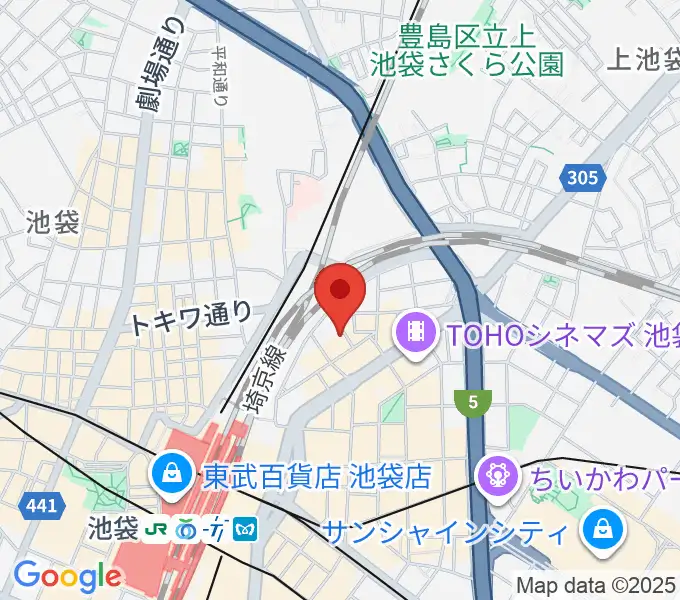 池袋CYBERの地図
