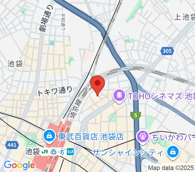池袋CYBERの地図