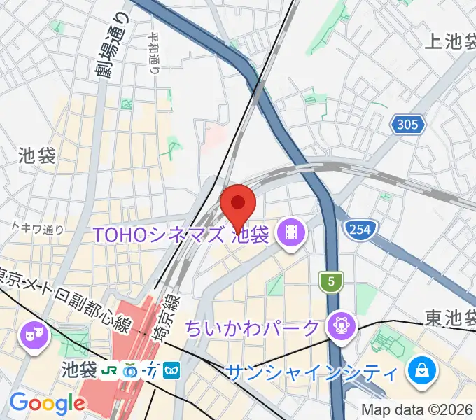 池袋CYBERの地図