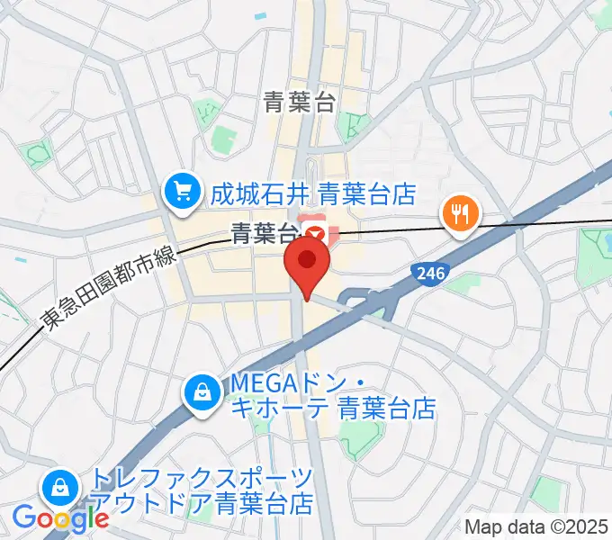 井桁ギター教室の地図