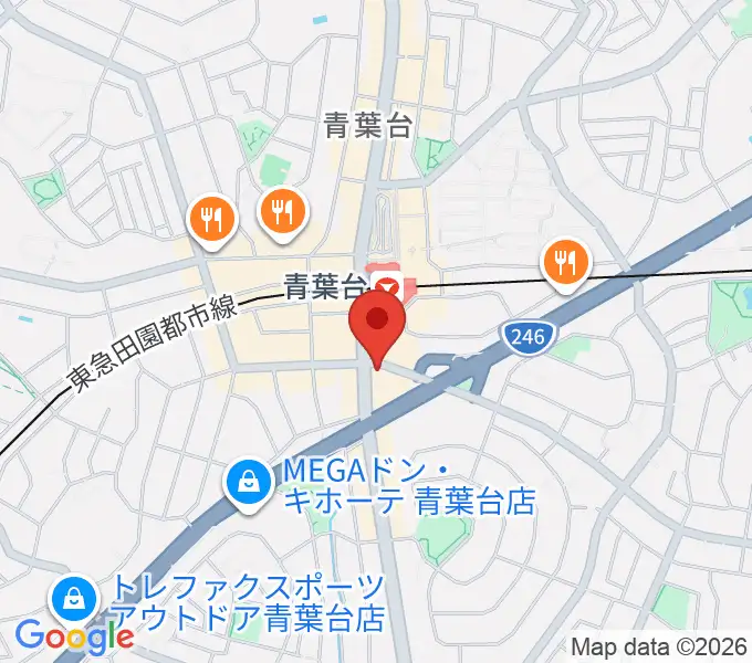 井桁ギター教室の地図