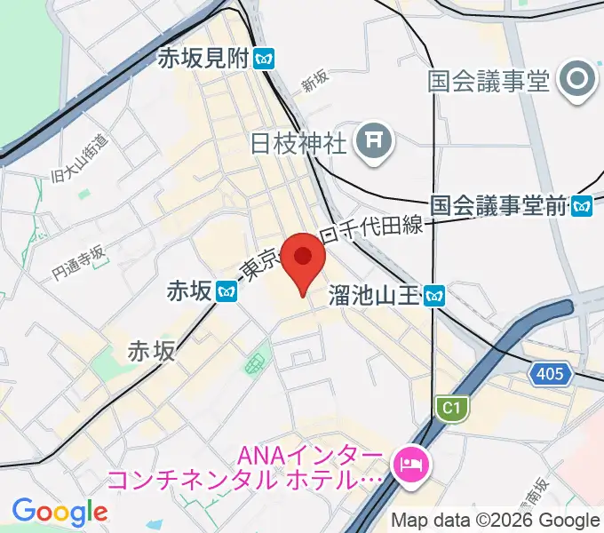 赤坂カーペディアムの地図