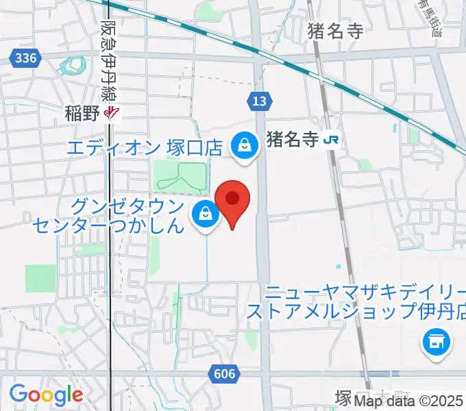 つかしんカルチャーセンターの地図