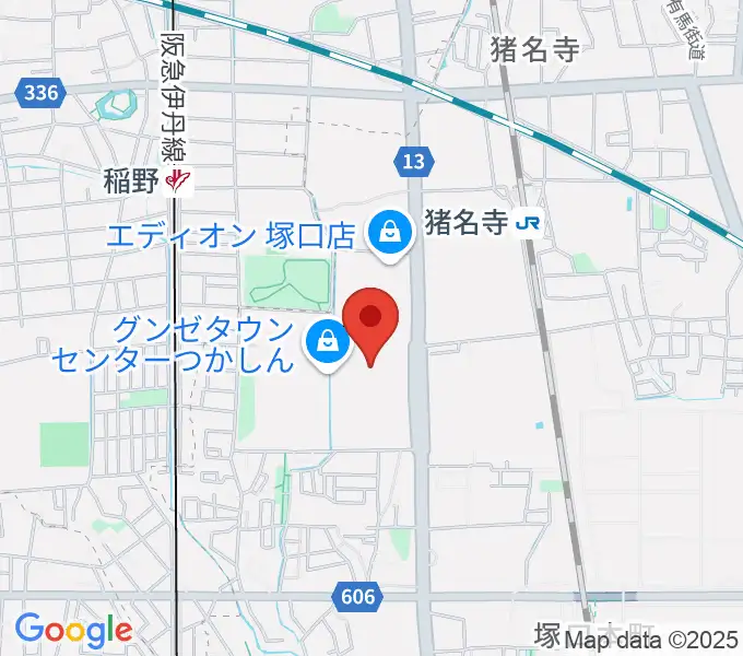 つかしんカルチャーセンターの地図