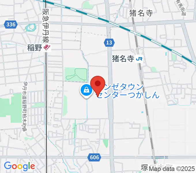 つかしんカルチャーセンターの地図