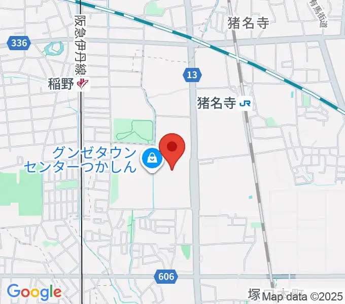 つかしんカルチャーセンターの地図