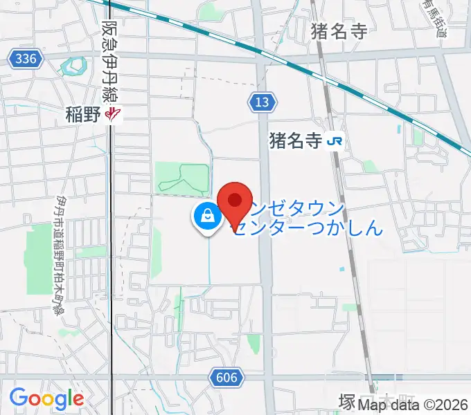 つかしんカルチャーセンターの地図