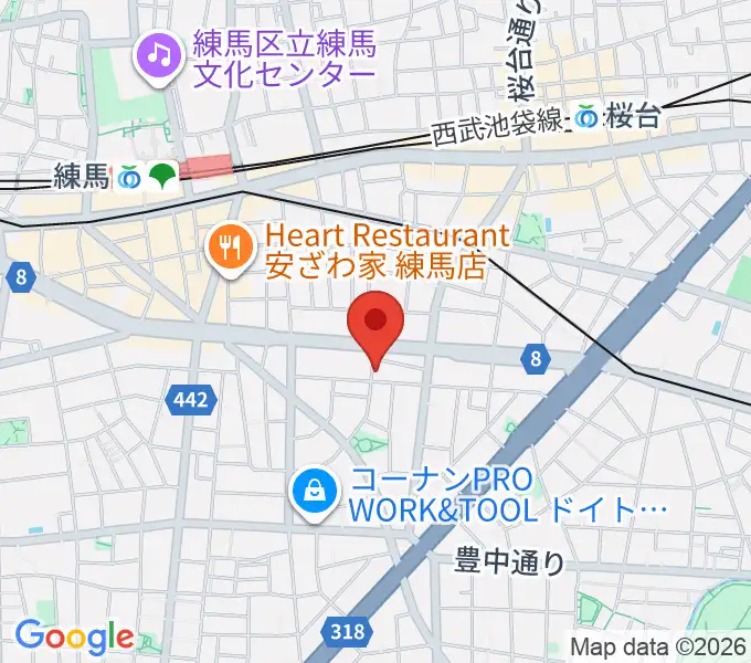 ジェムストーン・ボイストレーニングの地図