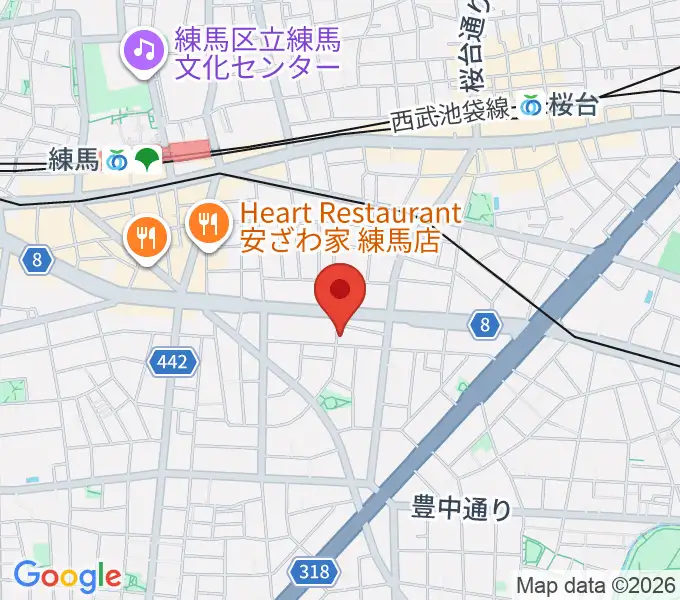 ジェムストーン・ボイストレーニングの地図