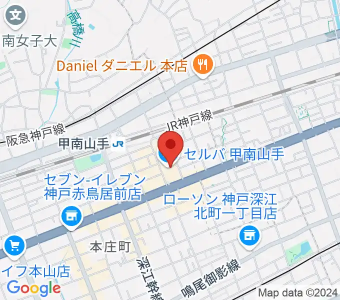 甲南山手カルチャーセンターの地図