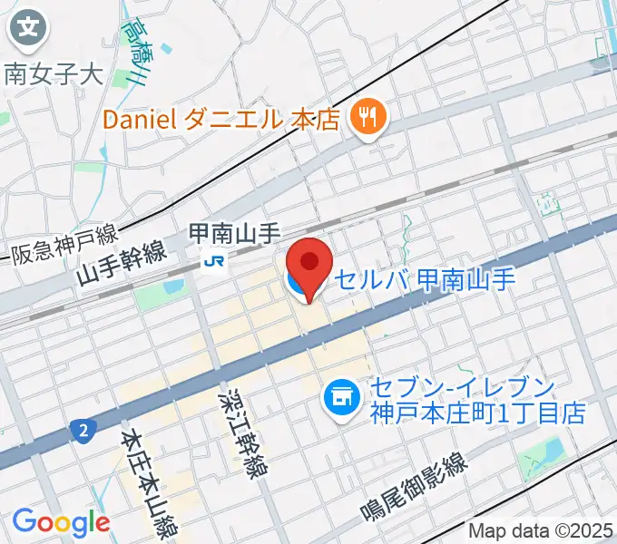 甲南山手カルチャーセンターの地図