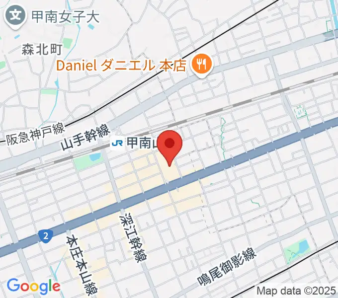 甲南山手カルチャーセンターの地図