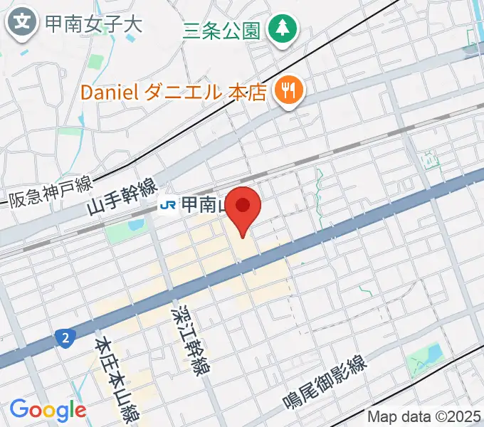 甲南山手カルチャーセンターの地図