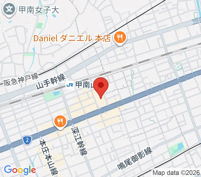 甲南山手カルチャーセンターの地図