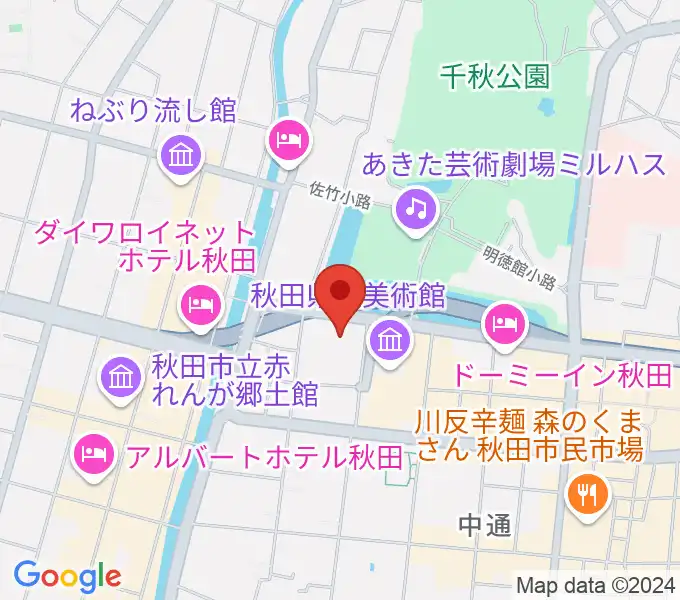 秋田カルチャースクールの地図