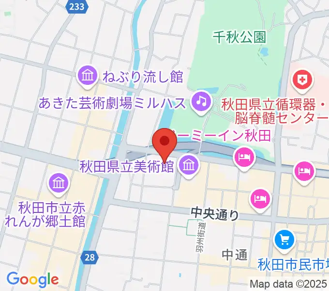 秋田カルチャースクールの地図