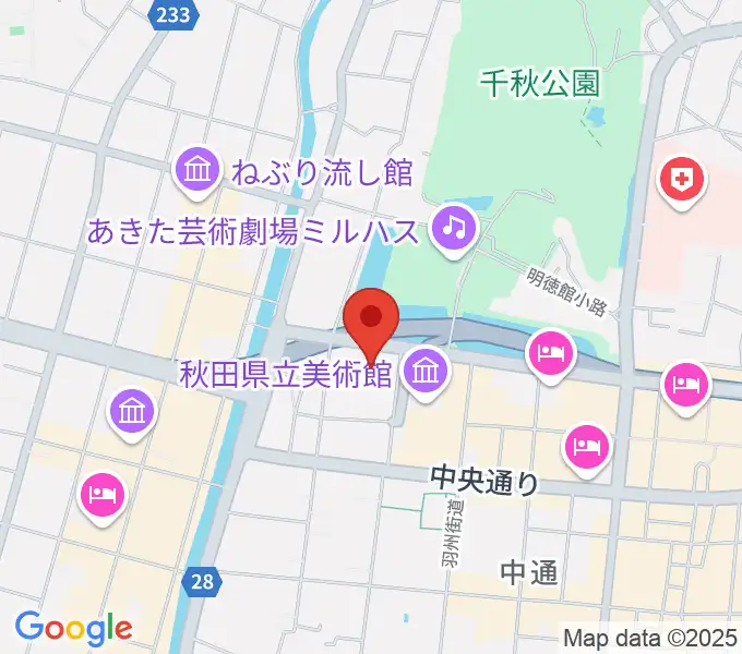 秋田カルチャースクールの地図