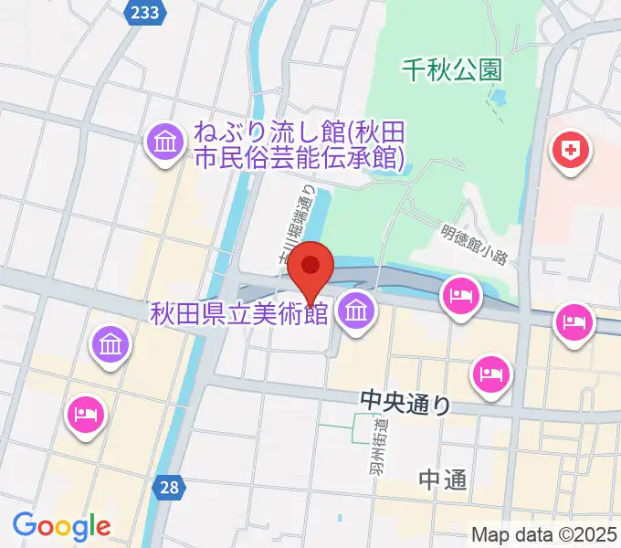 秋田カルチャースクールの地図
