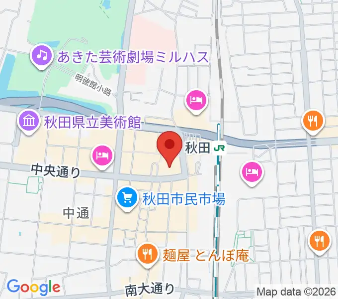 秋田カルチャースクールの地図