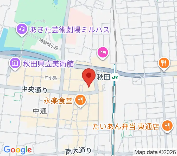 秋田カルチャースクールの地図