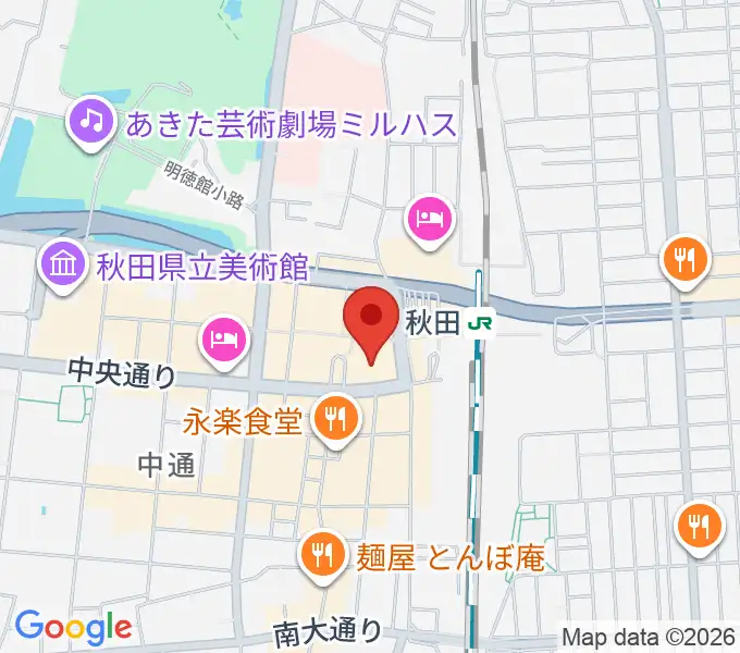 秋田カルチャースクールの地図