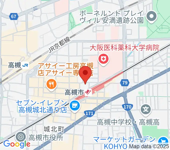 高槻ナッシュビルウエストの地図
