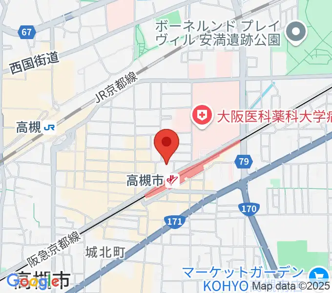 高槻ナッシュビルウエストの地図