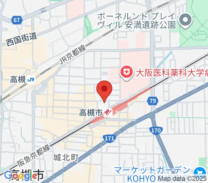 高槻ナッシュビルウエストの地図