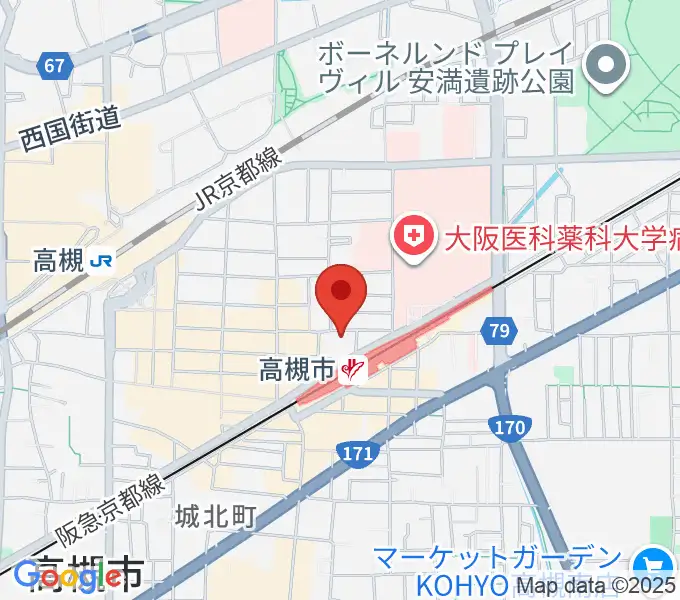 高槻ナッシュビルウエストの地図