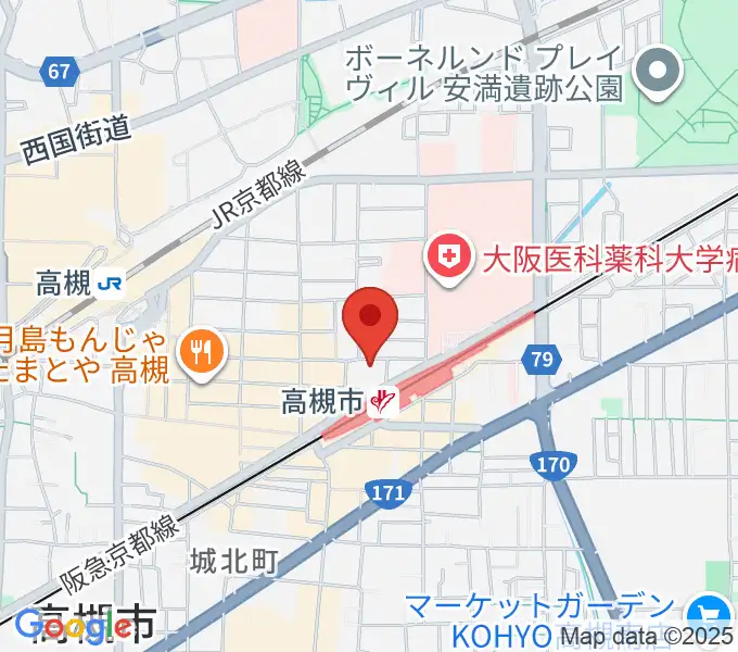高槻ナッシュビルウエストの地図