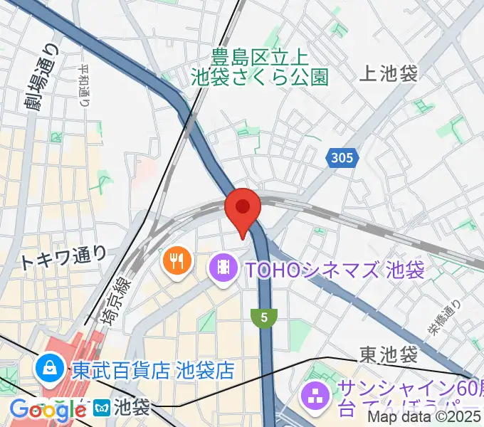 池袋モンゴメリーランドの地図