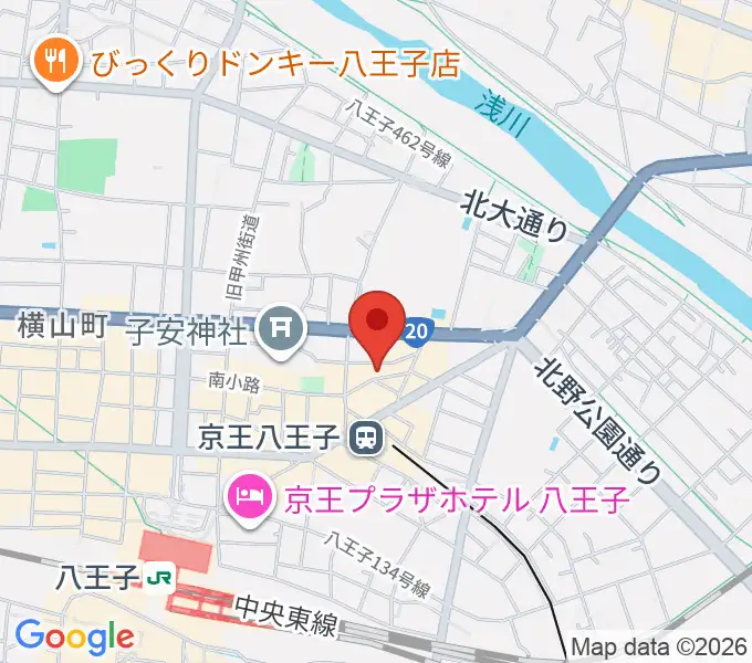 八王子Sophiaの地図